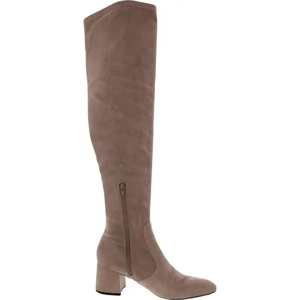 Nine West Felipe 2 Over the Knee Boot beige taupe block heel round toe size 6.5 - Image 2