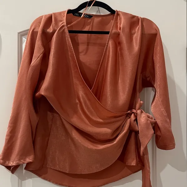 Zara Women's Blush Wrap Blouse - Image 2