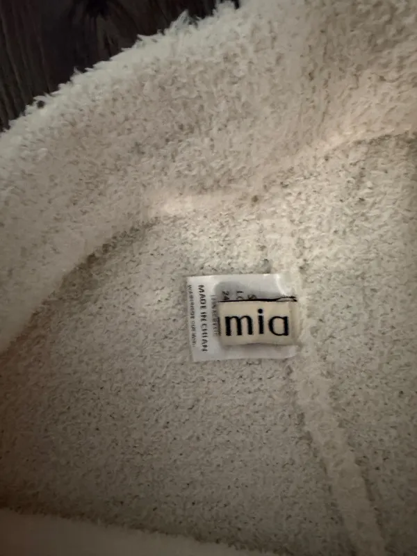 Mia white & cream wide leg sweatpants - Image 3