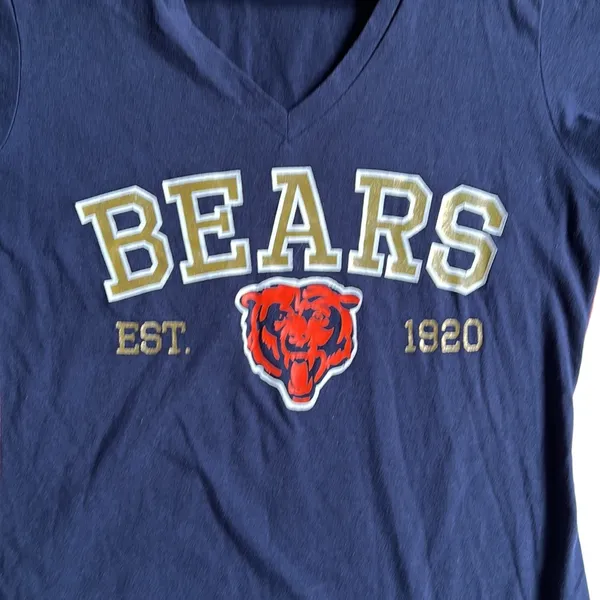 NFL Team Apparel Bears‎ Women's Graphic Tee Shirt Size Medium - Image 3