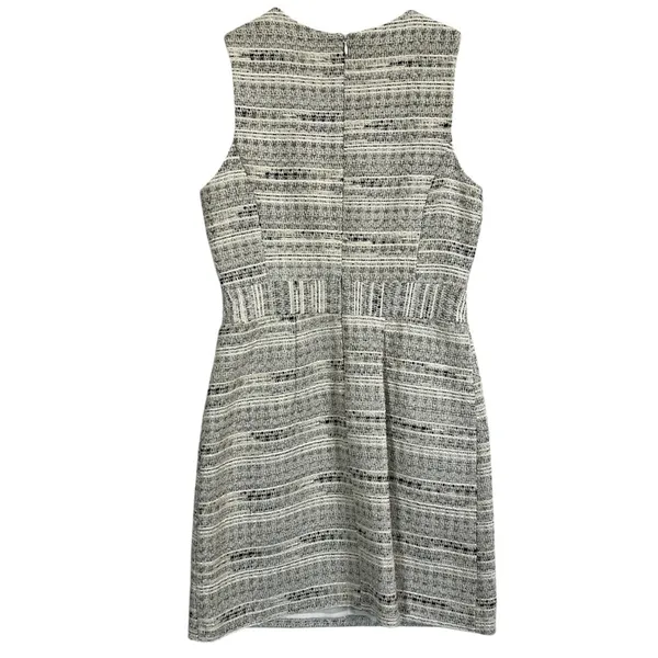 CeCe Cynthia Steffe Metallic Tweed Dress White Sz 2 - Image 6