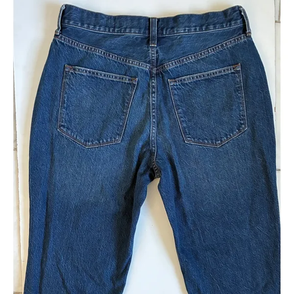 J.Crew Premium Edition Womens 29 High Rise Straight Jeans Dark‎ Wash BX528 - Image 10