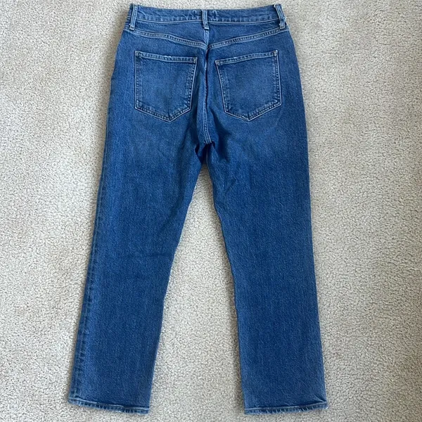 AGOLDE Riley High Waist Denim Crop Jeans in Women's Size 28 - Image 3