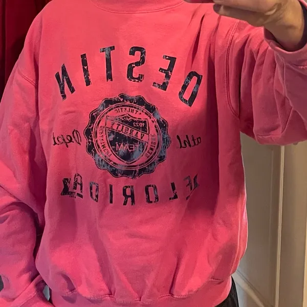 Comfy Sweatshirt Beach Florida Cotton Destin Pink Pullover Womens Medium - Image 11