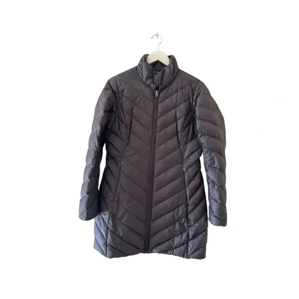 Patagonia Womens Lightweight Duck Down Puffer Parka Jacket Long Black SZ S - Image 2