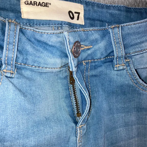 Garage Jeans Women 28x29 Light Wash Low‎ Rise Stretch Denim Slim Fit Skinny - Image 9