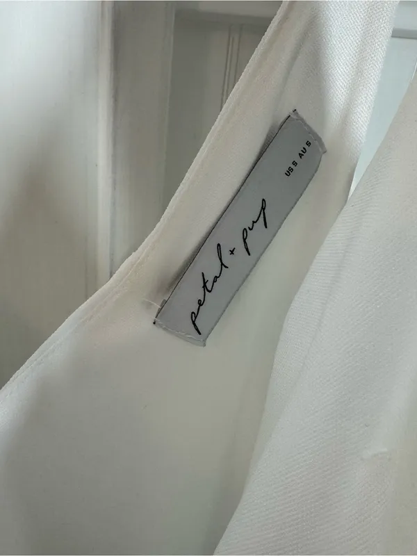 Petal & Pup Ciao Ruffles Maxi Dress in white size small bridal engagement‎ vacay - Image 5