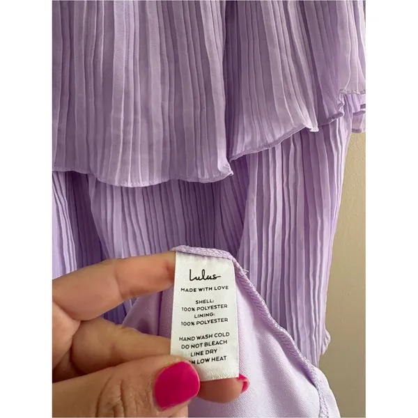 Lulus Gala Ready Lavender Off-the-Shoulder Ruffle Midi Dress Size Small Vacation - Image 8