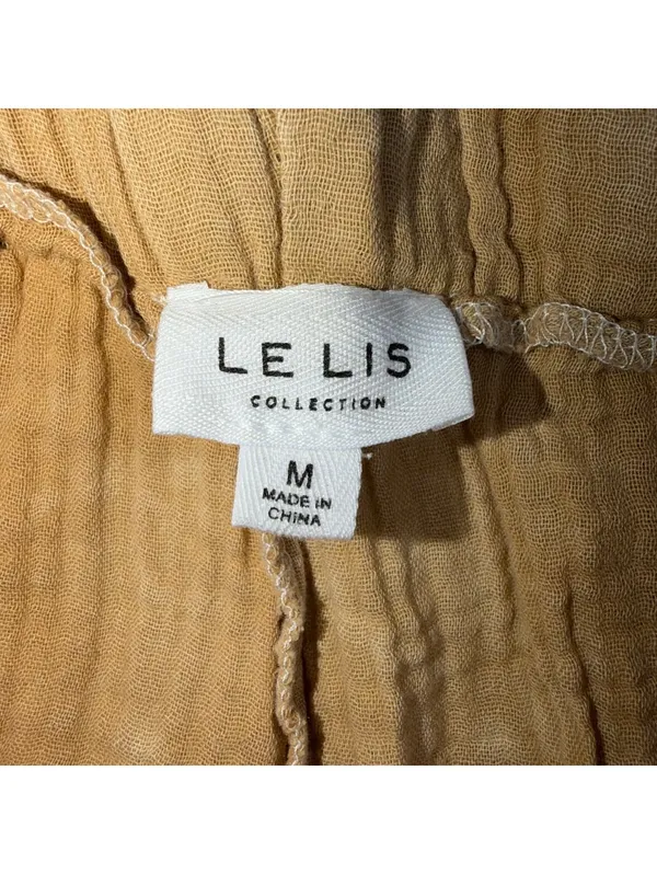 Le Lis Collection Cotton Gauze Wide Leg Pants Women’s Medium Beige Boho - Image 7