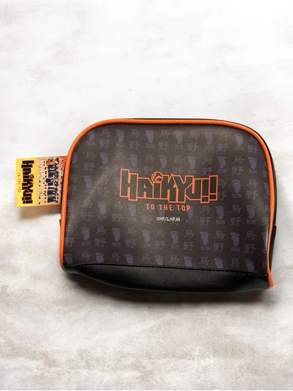 Haikyuu!! Character Cosmetic Pouch in Black & Orange - Image 2