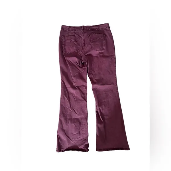 Pilcro Anthropologie Low-Rise Utility Demilune Pants in plum 29 - Image 5