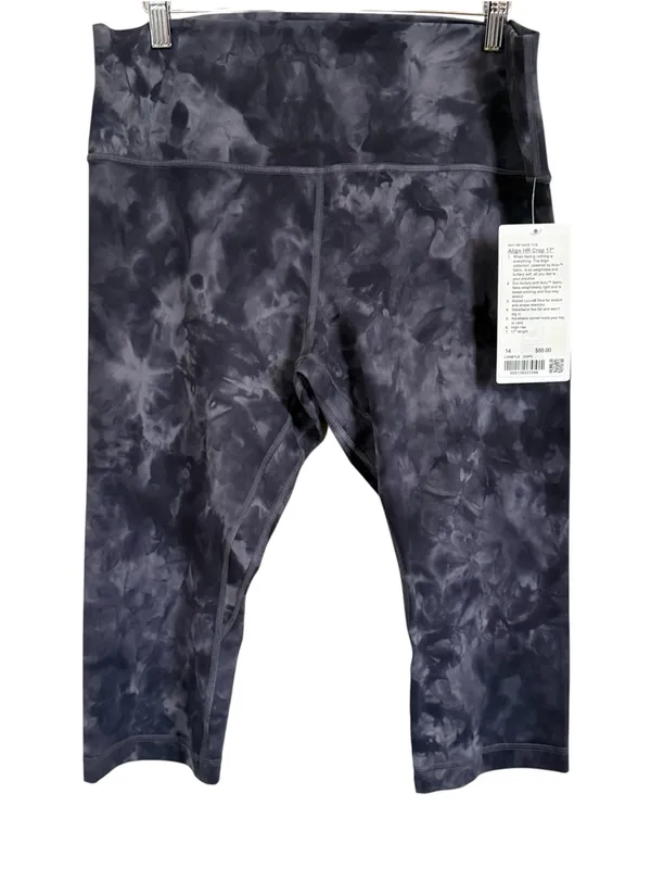 NWT Lululemon Align HR Crop 17" Leggings Diamond Dye Pitch Grey Graphite Grey 14 - Image 4