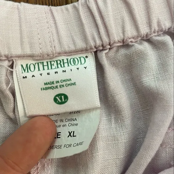 Motherhood maternity light pink linen pants‎ - Image 3