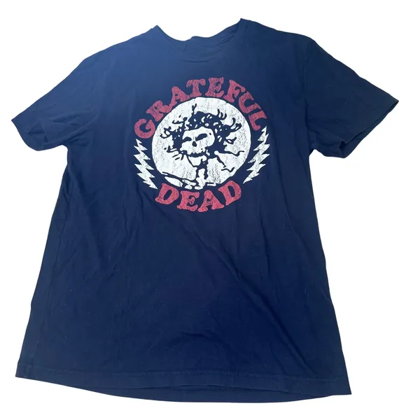 Grateful Dead band short sleeve tee shirt black navy pair‎ small medium graphic - Image 4