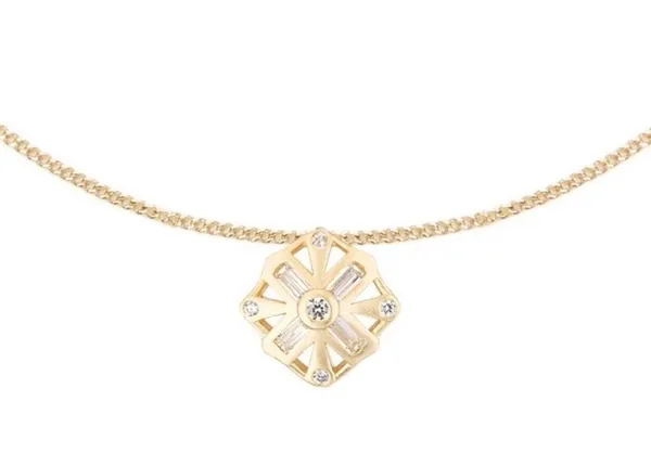 Madison Rose Gold Necklace Pendant Square Charm - Image 7