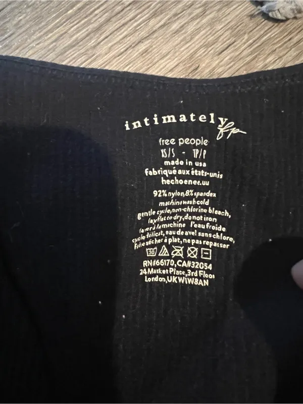 Free people intimately seamless black bodysuit small - Image 8