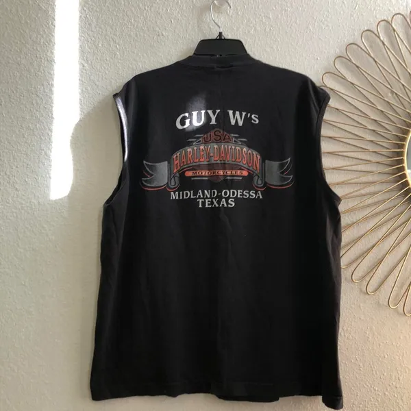 2001 Y2K Vintage Harley Davidson sleeveless graphic biker muscle tank tee t-shirt Size XXL - Image 5