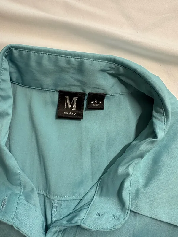 Milano size m longsleeve silk material Blue Size L - Image 2