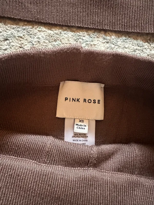 Pink Rose Brown Sweater Set - Image 4