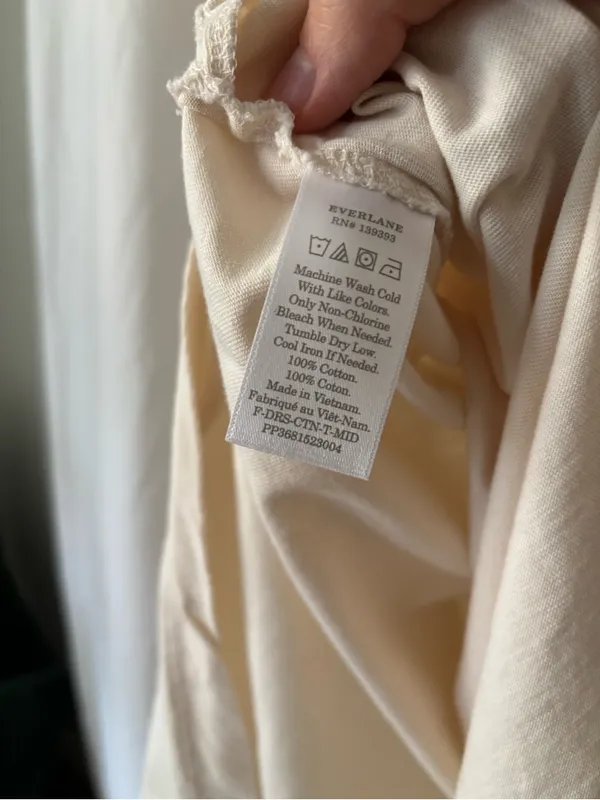 Everlane Cream Sleeveless Midi Tank Dress - Image 4