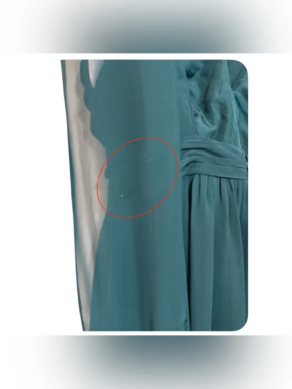 AZAZIE Womens Forest Green Vneck Chiffon Convertible Bridesmaids Dress Size A6 - Image 11