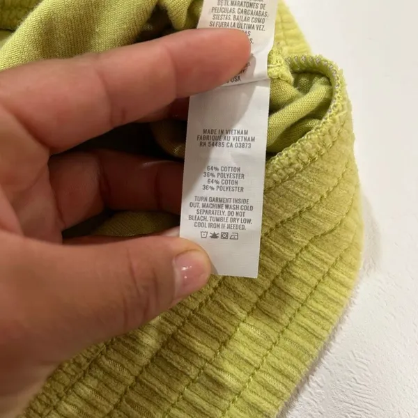 Aerie Green Ribbed Zip Up Cropped Jacket Size M Casual Utility Shacket - Image 9