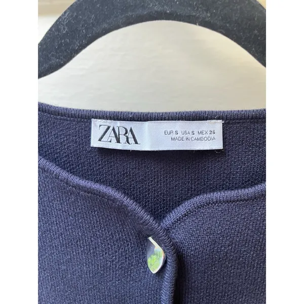 Zara Sweater Vest SM Blue Preppy Academic Ivy League Sophisticated Classic Chic - Image 3