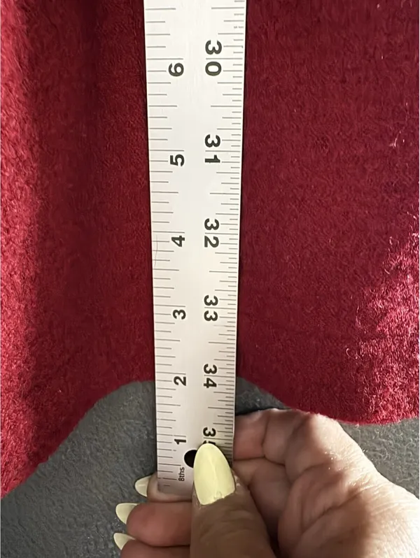 Etcetera Red 100% Merino Wool Ruffle Trench Coat Jacket XS Flawed /Repair Needed - Image 8
