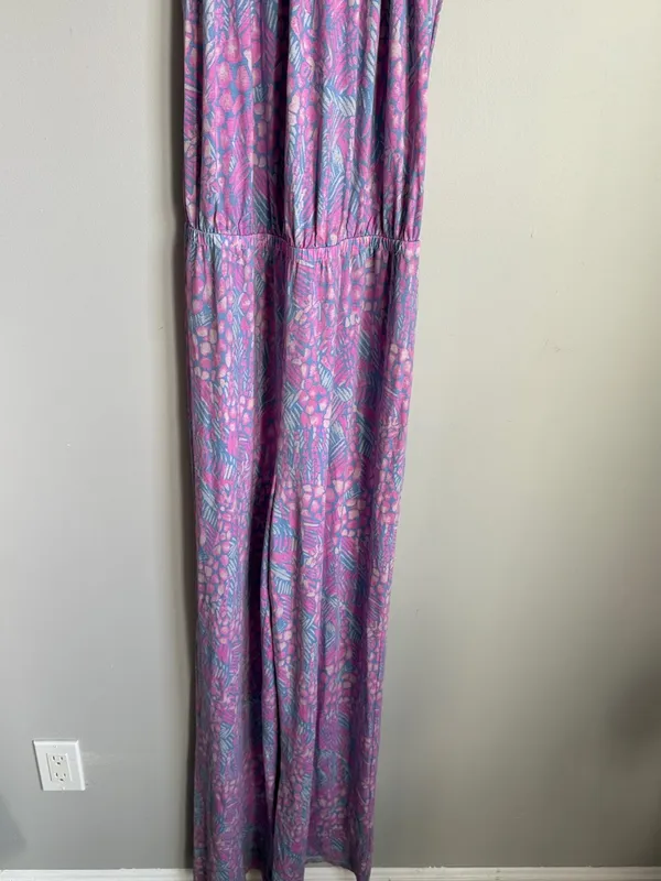 Lilly Pulitzer Bowen Jumpsuit in Pink Sorbet High Altitude print Large - Image 6