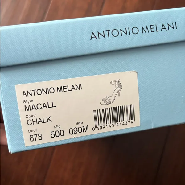 Antonio Melani Macall Chalk Jeweled Ankle-Strap Dress Heel #9 - Image 11