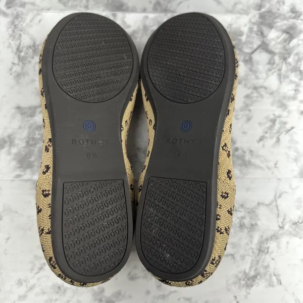 ROTHYS Shoes‎ Size 8.5 Loafers Flats Retired Cheetah Leopard Animal Print Knit - Image 6