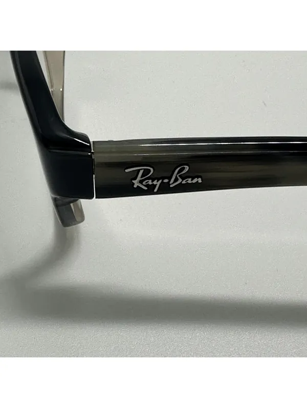 Ray-Ban Rectangular Black and Clear Prescription Glasses Frames with Case - Image 5