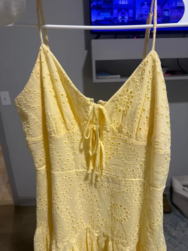 Yellow Mini Dress Size L - Image 3