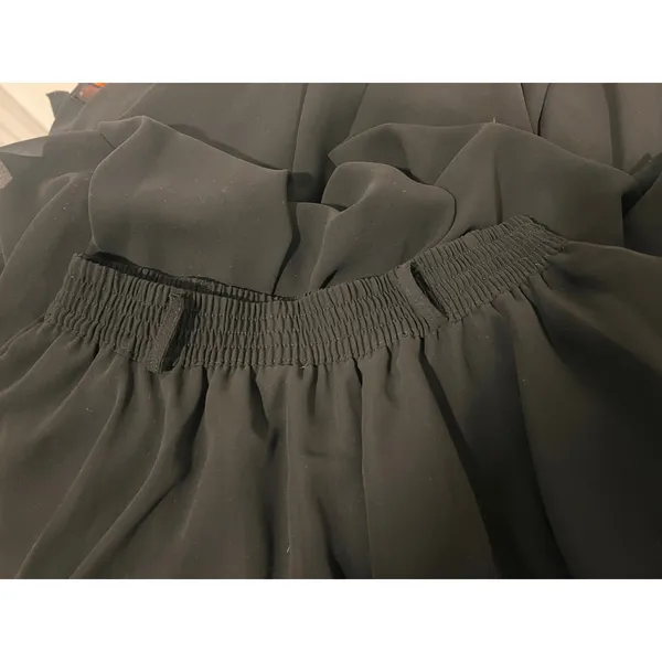 Boutique Women’s Chiffon Elegant Timeless Maxi Skirt Black Small - Image 4