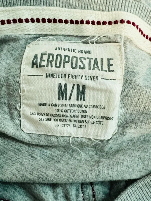 Aeropostale AERO Gray Graphic T-Shirt - Image 4