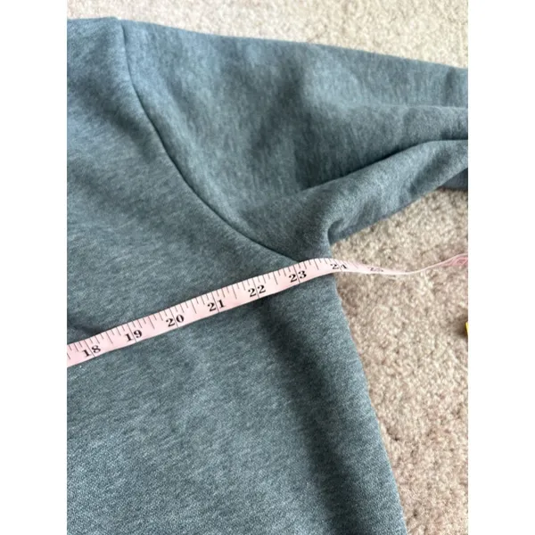 Parke Stormy Grey Turtleneck Sweatshirt S/M Minimalist Capsule Fleece - Image 8