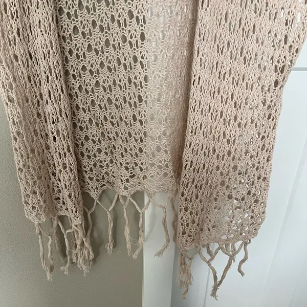 Mossimo Supply Co. Beige Open-Knit Cardigan - Image 4