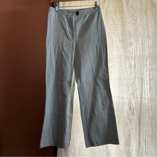 Mara Hoffman Hemp Organic‎ Cotton Arlene Pants Flare Leg Crop Green $362 Size 4 - Image 4