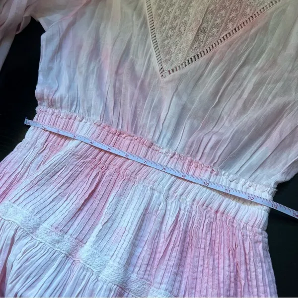 LoveShackFancy Viola Mini Dress Island Pink‎ Hand Tie Dye P - Image 16