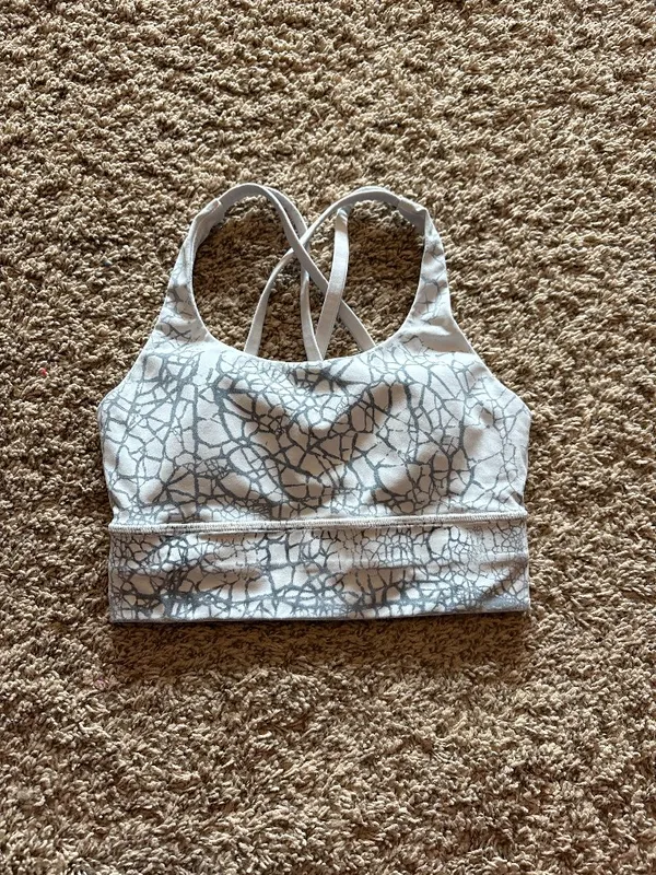 Lululemon Energy Longline bra white and grey - Image 2