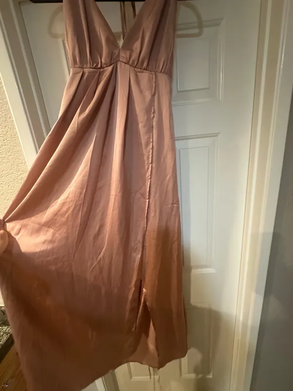 Peppermayo Satin Wrap Dress Maxi - Image 2