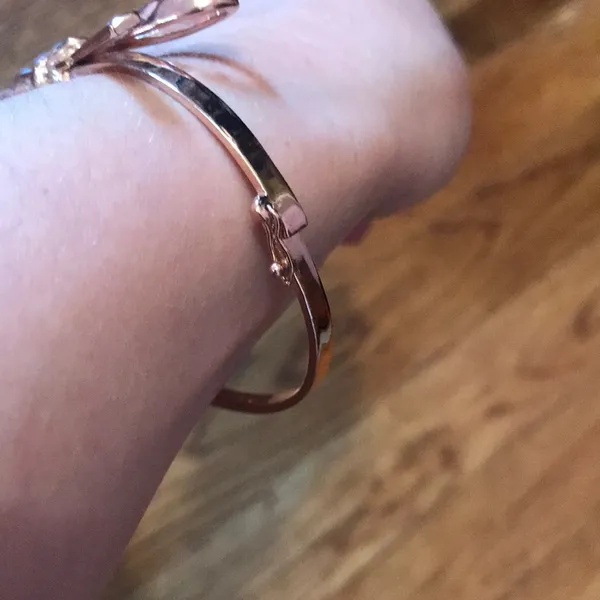 Kate Spade Rose Gold Ribbon Bangle - Image 2
