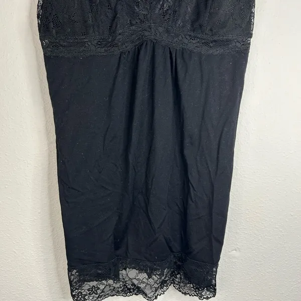 Jaclyn Smith Black Lace Trim Slip Dress - Size Small - Image 5
