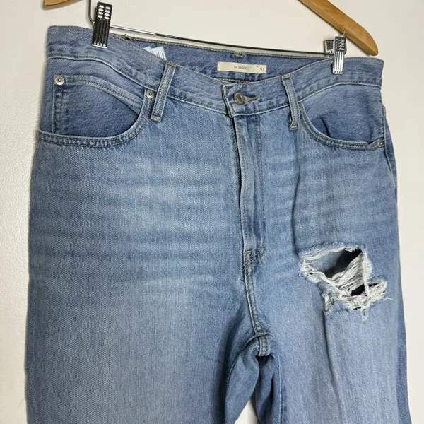Levi’s ‘94 Baggy Women’s Distressed Denim Jeans Size 31 / 12 - Image 6
