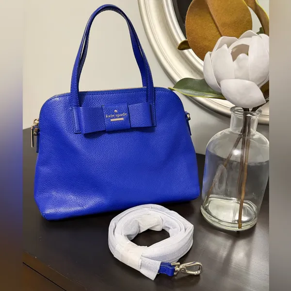 Kate Spade Maise Bow Satchel Bag in Bright Lapis Includes Strap - Image 2