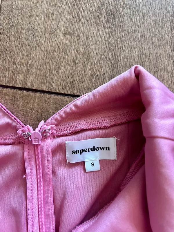 Super down Pink Mini Dress  - Image 4