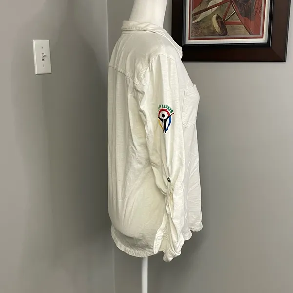 Carhartt Womens white long sleeve button do wn shirt size Large - Image 3
