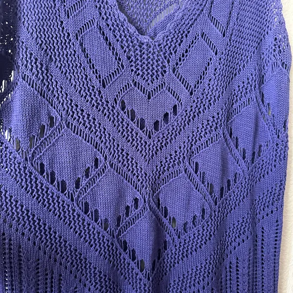Free People Santorini Fauxchet Sweater Knit Dress Purple Size XL - Image 5