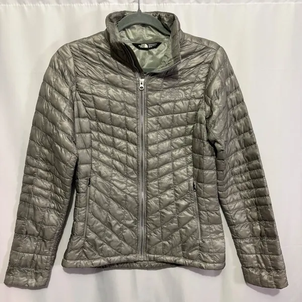 The North Face Womens ThermoBall Trekker Jacket Mid-Grey XS Full Zip Pakable - Image 2