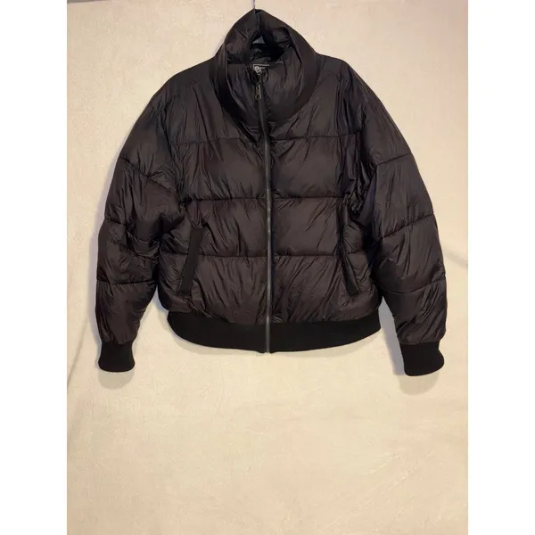 Born Primitive Warm Rush Womens Black Quilted Cropped Puffer Jacket Size‎ Large - Image 2
